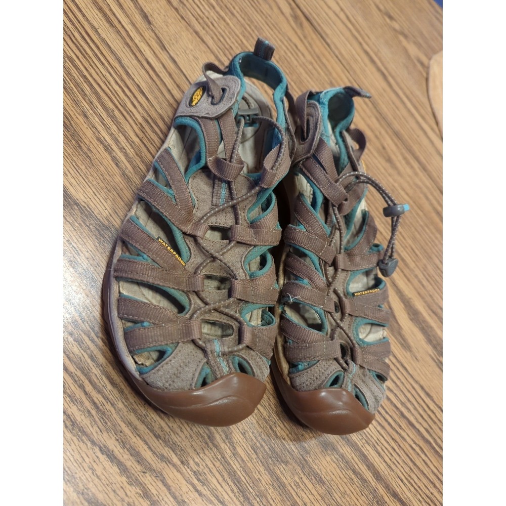 Men's Keen Newport H2 Waterproof Taupe & Blue Sandals Size 8.5β